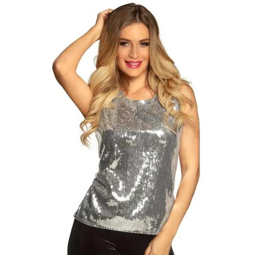 Top Pailletten zilver, Kleding | Dames, Carnavalskleding en Feestkleding, Nieuw, Verzenden