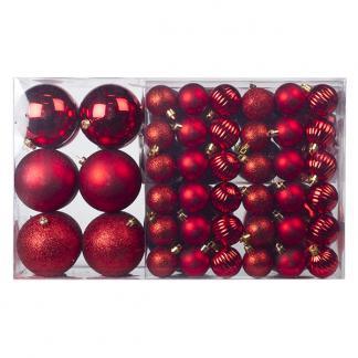 Kerstballen | 94 stuks (Rood)