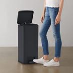 vidaXL Pedaalemmer met anti-vingerafdruk 30 L RVS zwart, Huis en Inrichting, Woonaccessoires | Prullenbakken, Verzenden, Nieuw
