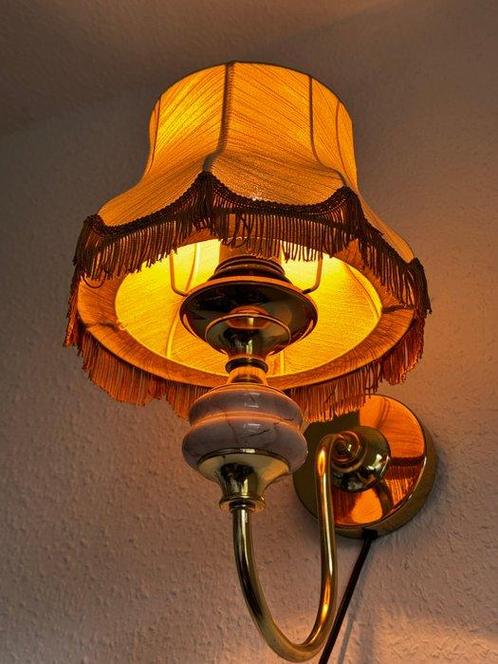 Plafondlamp (2) - Messing, Steen, Stof - Wandlampen, Antiek en Kunst, Curiosa en Brocante