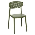 Stoel | COMO | Kunststof | Olive | In-/Outdoor | Stapelbaar, Verzenden, Nieuw in verpakking