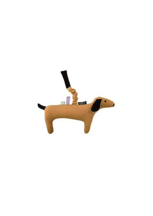 Knuffeldier - mustard - hond - HEBE, Kinderen en Baby's, Speelgoed | Overig, Nieuw, Verzenden