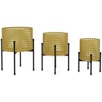 Plantenstandaards - Elegance Living - Rotan look - Goud, Ophalen of Verzenden, Nieuw