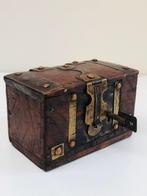 Sieradendoos - Hout, Messing, Metaal - Toeareg kistje, Antiek en Kunst
