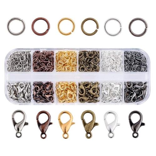 Fako Bijoux® - Karabijnsluitingen & Ringetjes Set - 960, Hobby en Vrije tijd, Kralen en Sieraden maken, Verzenden