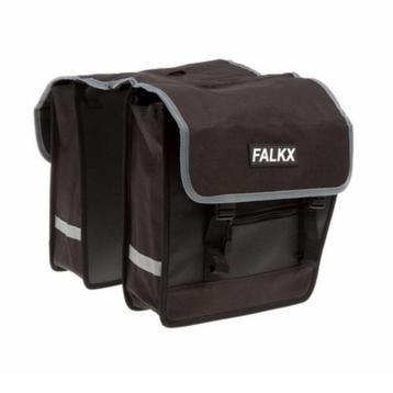 Falkx Dubbele fietstas - 28 liter - zwart - reflecterende... beschikbaar voor biedingen
