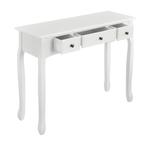 Console tafel sidetafel met 3 lades landelijk 100x35x78 cm w, Verzenden, Nieuw