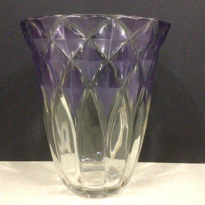 Val Saint Lambert - Vaas - Kristal - Amethist / Diep violet, Antiek en Kunst, Antiek | Glas en Kristal