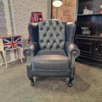 Chesterfield Lord Armchair - Vintage Grijs, Ophalen of Verzenden, Zo goed als nieuw, Leer, Chesterfield