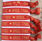 Bride en Bride Tribe armbanden set rood met goud 6-delig, Hobby en Vrije tijd, Feestartikelen, Nieuw, Versiering, Geboorte of Huwelijk