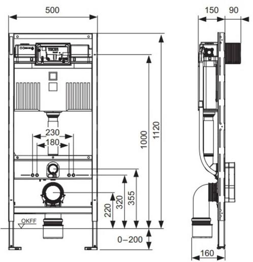 Tece Toilet inbouwreservoir van €416.00 voor €177.66, Doe-het-zelf en Verbouw, Sanitair, Toilet, Nieuw, Ophalen of Verzenden
