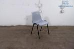 De Valk | Kantinestoel | Tweedehands | Grijze kuip | Zwart f, Verzenden, Gebruikt