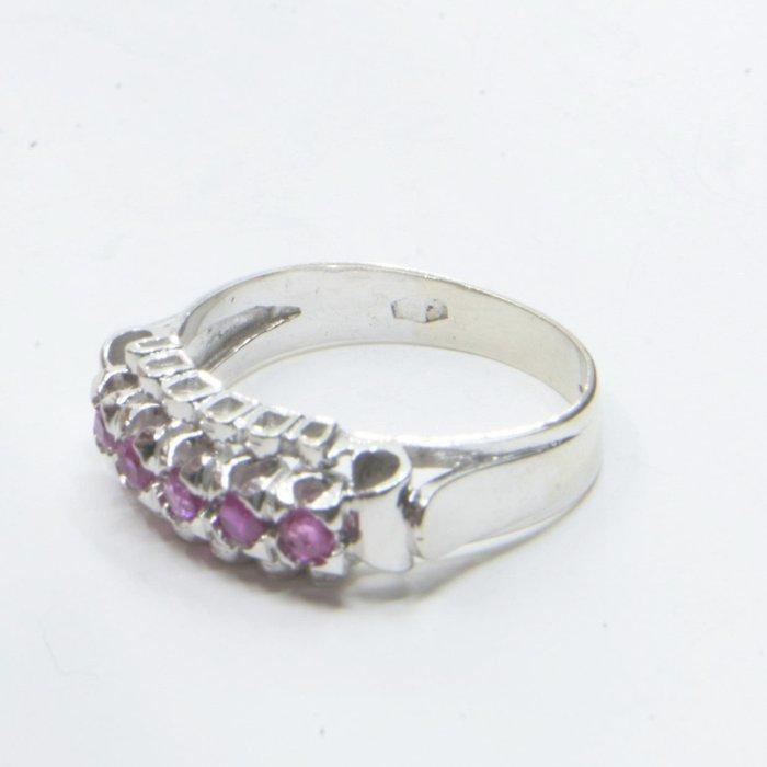 Ring - 18 karaat Witgoud - 0.30ct. tw. Saffier, Sieraden, Tassen en Uiterlijk, Ringen