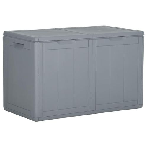 vidaXL Tuinbox 180 L PP rattan grijs, Tuin en Terras, Overige Tuin en Terras, Nieuw, Verzenden