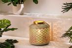 Decoratieve lantaarn KAARSLICHT 20cm pastelgroene metalen, Ophalen of Verzenden, Nieuw