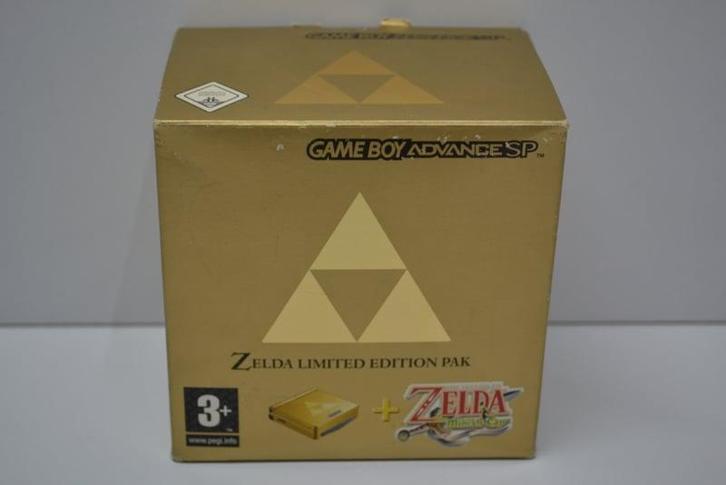 Nintendo GameBoy Advance SP - TRIFORCE Zelda Minish Cap, Spelcomputers en Games, Spelcomputers | Nintendo Game Boy, Zo goed als nieuw