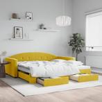 vidaXL Slaapbank met onderschuifbed en lades 100x200 cm, 100 cm, Eenpersoons, Verzenden, Nieuw