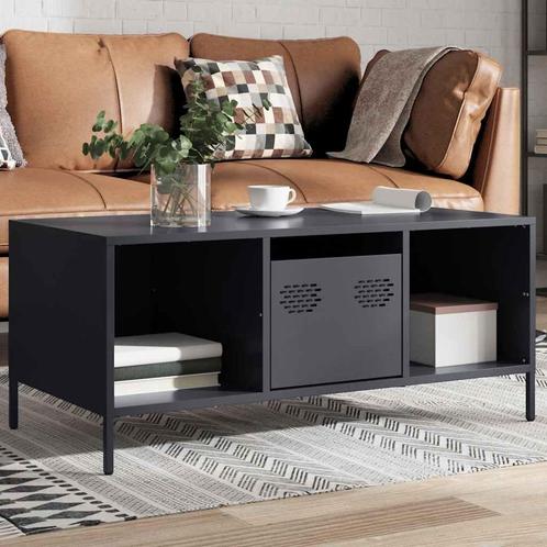 vidaXL Salontafel 101,5x50x43,5 cm koudgewalst staal, Huis en Inrichting, Tafels | Salontafels, 100 tot 150 cm, Nieuw, Metaal