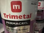 Trimetal Permacryl PU Semi-Brillant - WIT - 0,5 liter, Wit, Nieuw, Ophalen of Verzenden, Verf
