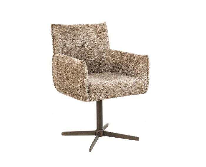 Eetkamerstoel Milano poot Iras draaibaar Anodic brown - Be, Huis en Inrichting, Stoelen, Nieuw, Ophalen of Verzenden