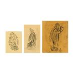 Heinrich Zille (1858-1929) - Drei Zeichnungen, Antiek en Kunst