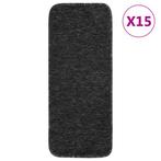 vidaXL Trapmatten 15 st anti-slip rechthoekig 60x25 cm, Verzenden, Nieuw