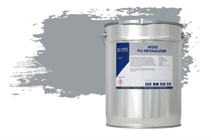 Wixx PU Metaalverf RAL 7040 | Venstergrijs 10L, Doe-het-zelf en Verbouw, Verf, Beits en Lak, Verf, Grijs, Nieuw, 5 tot 10 liter