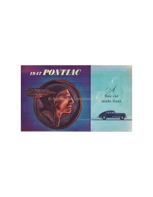 1947 PONTIAC STREAMLINER / TORPEDO PROGRAMMA BROCHURE, Boeken, Auto's | Folders en Tijdschriften