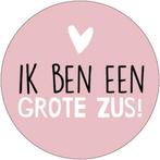 50x Sticker Ik Ben Een Grote Zus - Roze - Babyshower -, Verzenden, Nieuw