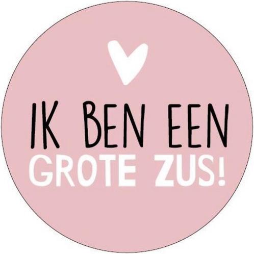 50x Sticker Ik Ben Een Grote Zus - Roze - Babyshower -, Diversen, Cadeauverpakkingen, Verzenden