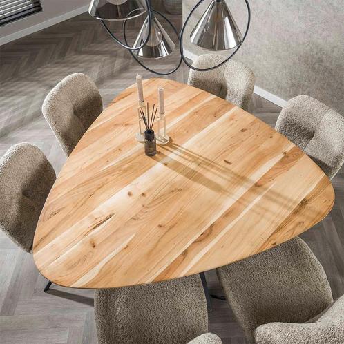 *WOONWINKEL* Eettafel Driehoek Massief Acaciahout, Huis en Inrichting, Tafels | Eettafels, Nieuw, Verzenden
