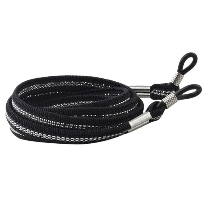Fako Bijoux - Brillenkoord - Elastisch - 70cm - Zwart/Zilver, Sieraden, Tassen en Uiterlijk, Zonnebrillen en Brillen | Dames, Verzenden