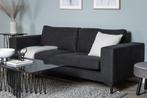 3-Zitsbank - Annicka - Zwart - Microvezel - Jörn, Huis en Inrichting, Banken | Bankstellen, Verzenden, Nieuw