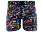 Boxershort - SQOTTON® - Graffiti - Marineblauw, Verzenden