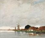 Henri Cassiers (1858-1944) - De polder with wind mills, The, Antiek en Kunst