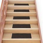 vidaXL Trapmatten Zelfklevend 30 stuks 60x25 cm Donkerbruin, Doe-het-zelf en Verbouw, Ladders en Trappen, Verzenden, Nieuw