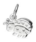 Zilveren Lieveheersbeestje ketting hanger - 2