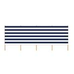 Strand Windscherm 3.75 meter blauw wit, Nieuw, Verzenden