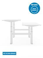 Laag-hoog duo bureau Excellent - wit - blad naar keuze, Nieuw in verpakking