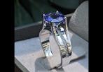 Ring - 14 karaat Witgoud - 3.06ct. tw. Tanzaniet - Diamant -, Nieuw