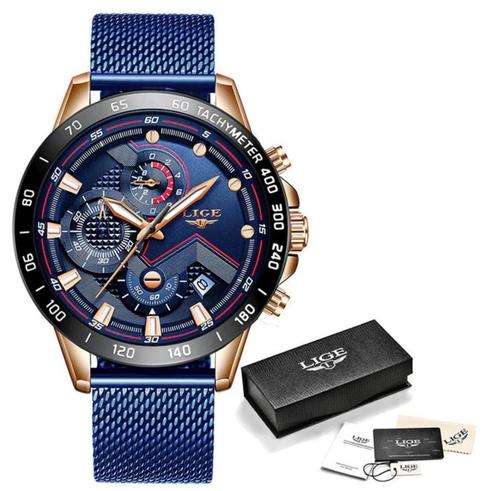 Quartz Horloge - Anoloog Luxe Uurwerk voor Heren - Roestvrij, Sieraden, Tassen en Uiterlijk, Smartwatches, Nieuw, Verzenden