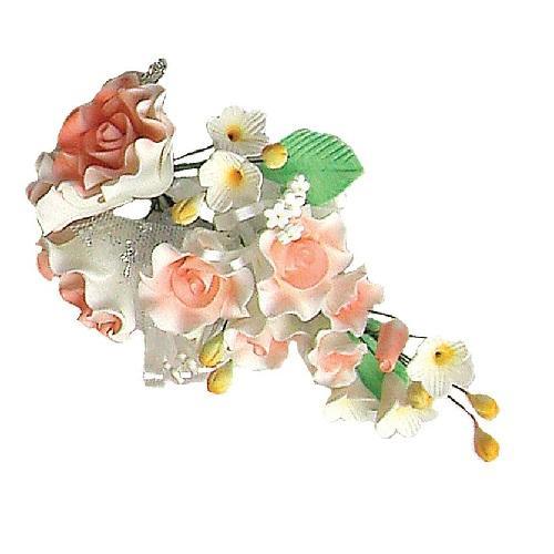 Suikerbloem Boeket Roos Zalm/Perzik, Hobby en Vrije tijd, Taarten en Cupcakes maken, Nieuw, Verzenden