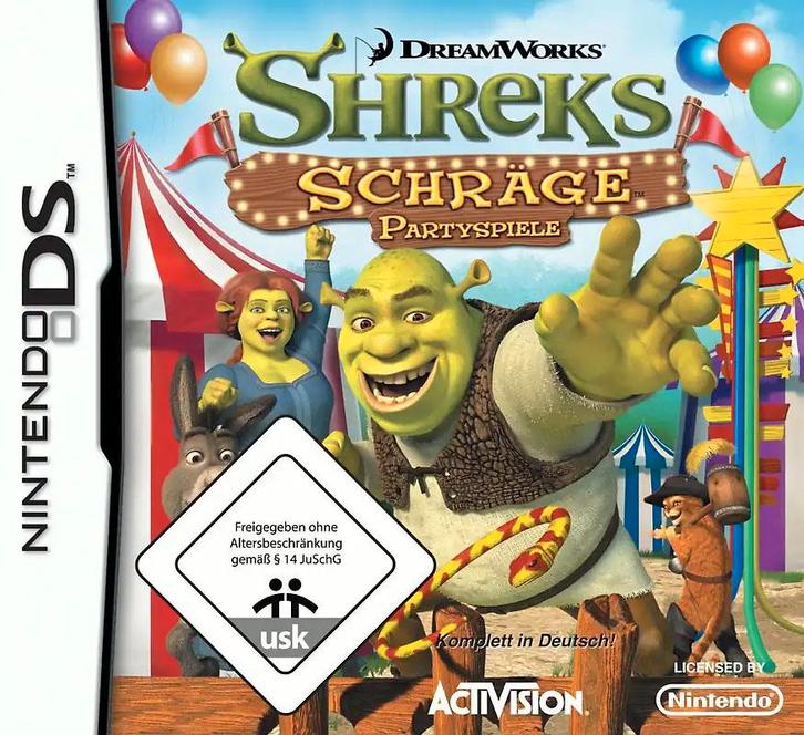 Shreks Crazy Party Games-Duits (NDS) Gebruikt, Spelcomputers en Games, Games | Nintendo DS, Zo goed als nieuw, Ophalen of Verzenden