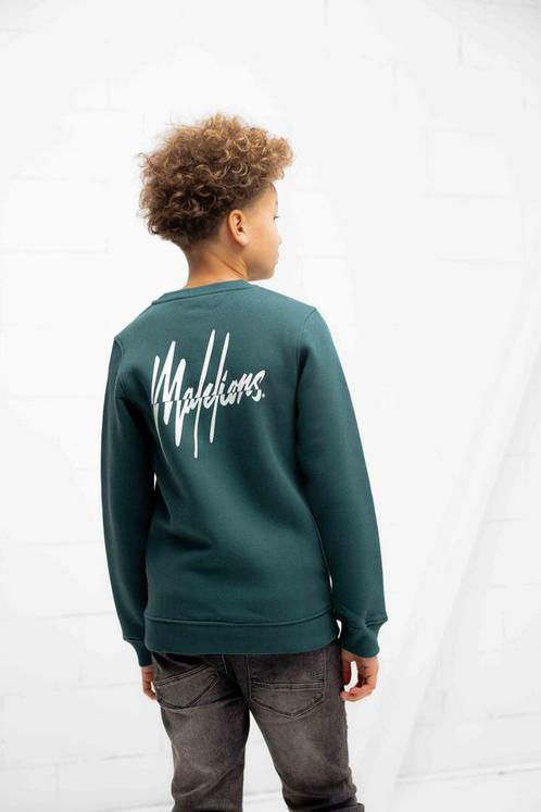 Malelions Split Sweater Kids Donkergroen/Mint, Kleding | Heren, Truien en Vesten, Groen, Nieuw, Verzenden