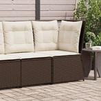 vidaXL Tuinhoekbank met kussens poly rattan bruin, Tuin en Terras, Tuinsets en Loungesets, Verzenden, Nieuw, Rotan