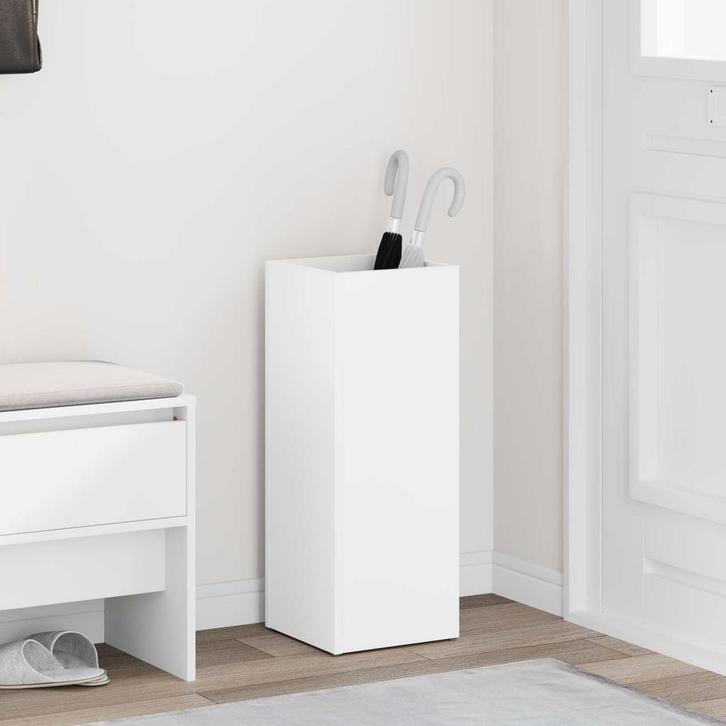 vidaXL Paraplu Standaard met opslag Wit 25 x 24,5 x 64 cm, Huis en Inrichting, Woonaccessoires | Paraplubakken, Nieuw, Verzenden