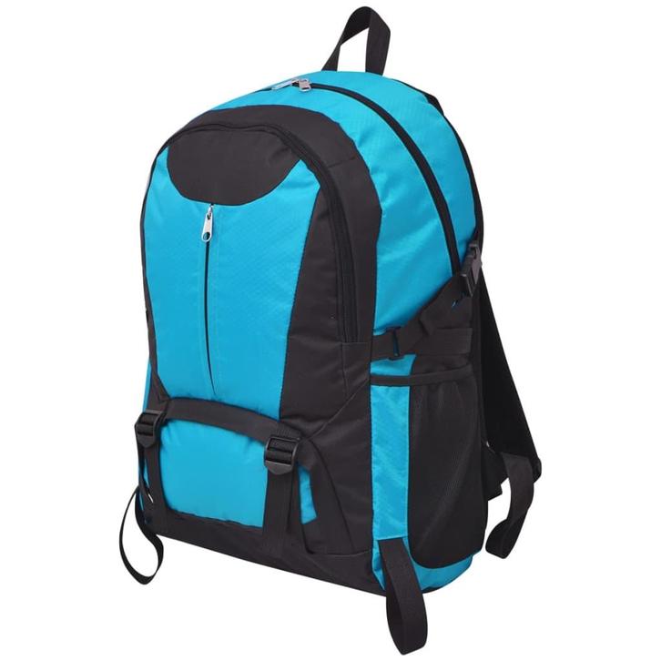 vidaXL Hiking rugzak 40 L zwart en blauw, Sieraden, Tassen en Uiterlijk, Tassen | Rugtassen, Nieuw, Verzenden
