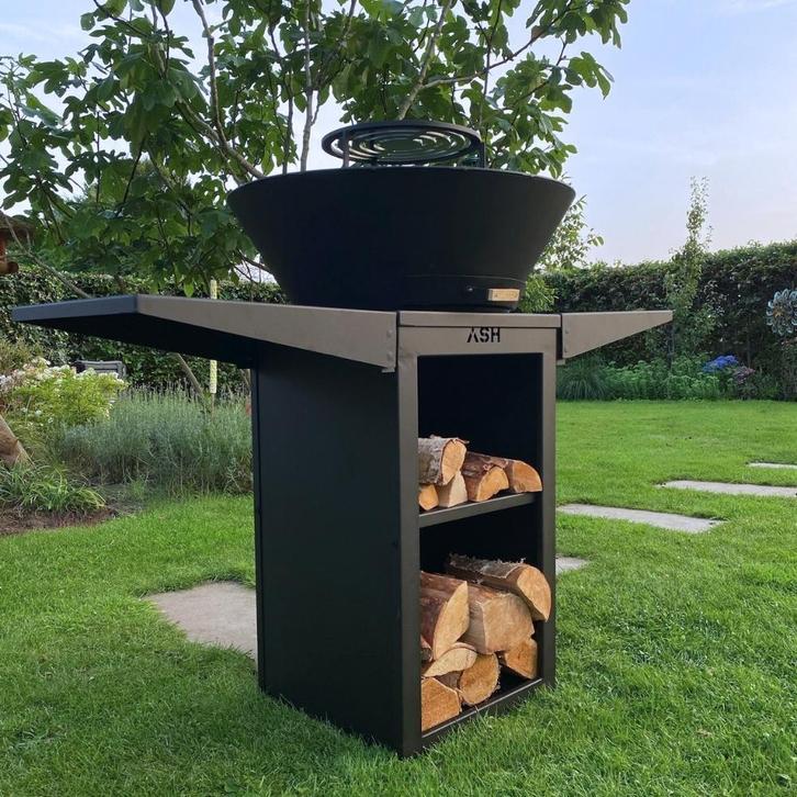 ASH - Phoenix - Plancha Barbecue - Zwart, Tuin en Terras, Houtskoolbarbecues, Nieuw, Verzenden