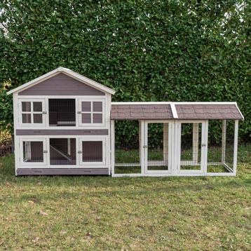 Konijnenhok Sissi ren rechts XXL Wit/Taupe Dennenhout beschikbaar voor biedingen