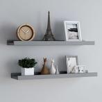 vidaXL Fotoplanken 2 st 80x9x3 cm MDF grijs, Huis en Inrichting, Verzenden, Nieuw